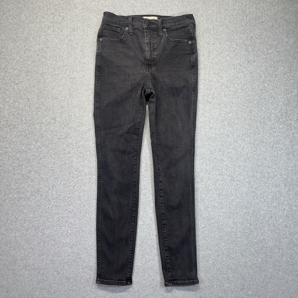 Madewell Jeans Womens 27 Black 10" High Rise Skinny Stretch Denim